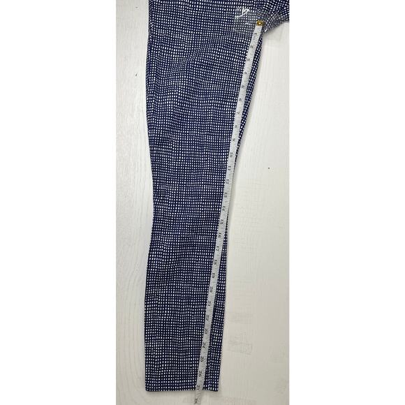J. Crew Toothpick Straight Leg Pants Blue White Checkered Print Mid Rise 25 - Picture 11 of 13